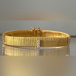 Veronese Italy DQCZ 925 Sterling Silver 18K Gold Vermeil Bracelet